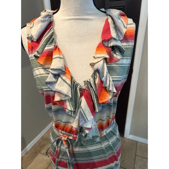 Lauren Ralph Lauren Sunset Striped Ruffle Knit Dress - Picture 3 of 6